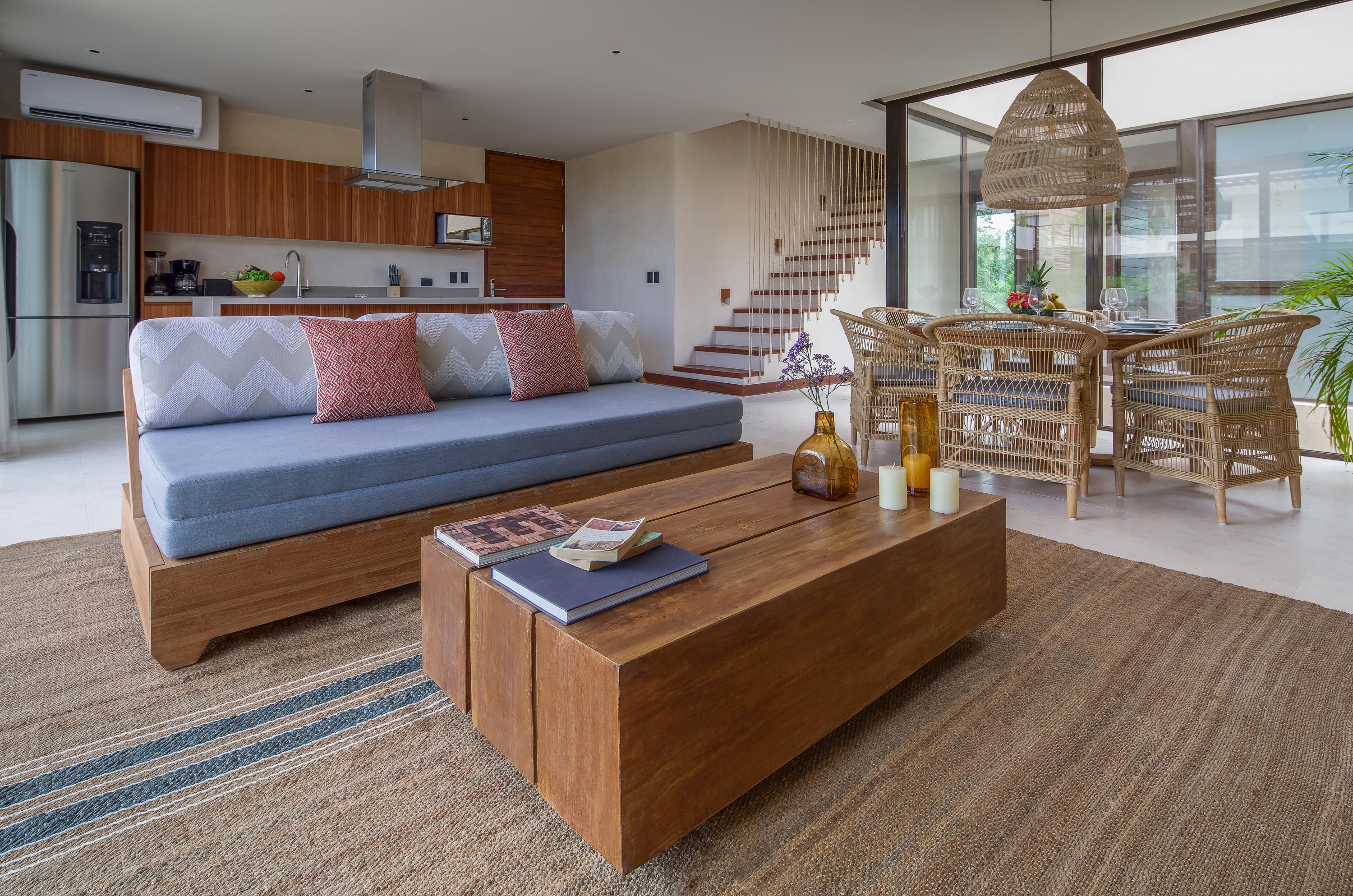 Copal Tulum Hotel Bagian luar foto Interior of a villa at Flora Farms