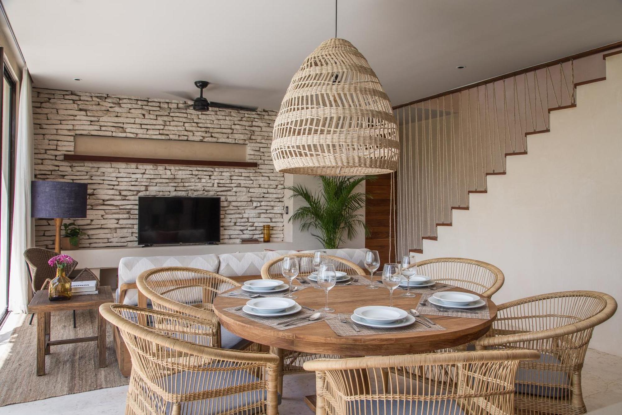 Copal Tulum Hotel Ruang foto A dining room